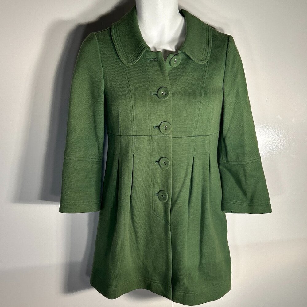 Ivy Jane SZS Green Car Coat Jacket Academia Heritage Town & Country Coquette 90s